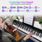 88 Key Foldable Electronic Keyboard Piano with Wireless MIDI Suitable for Kids, Teenagers and Adult